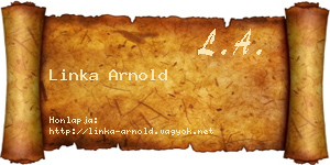 Linka Arnold névjegykártya